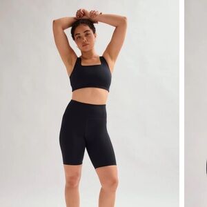 NWT Girlfriend Collective Black High-Rise Bike Short S M L gym athletic
